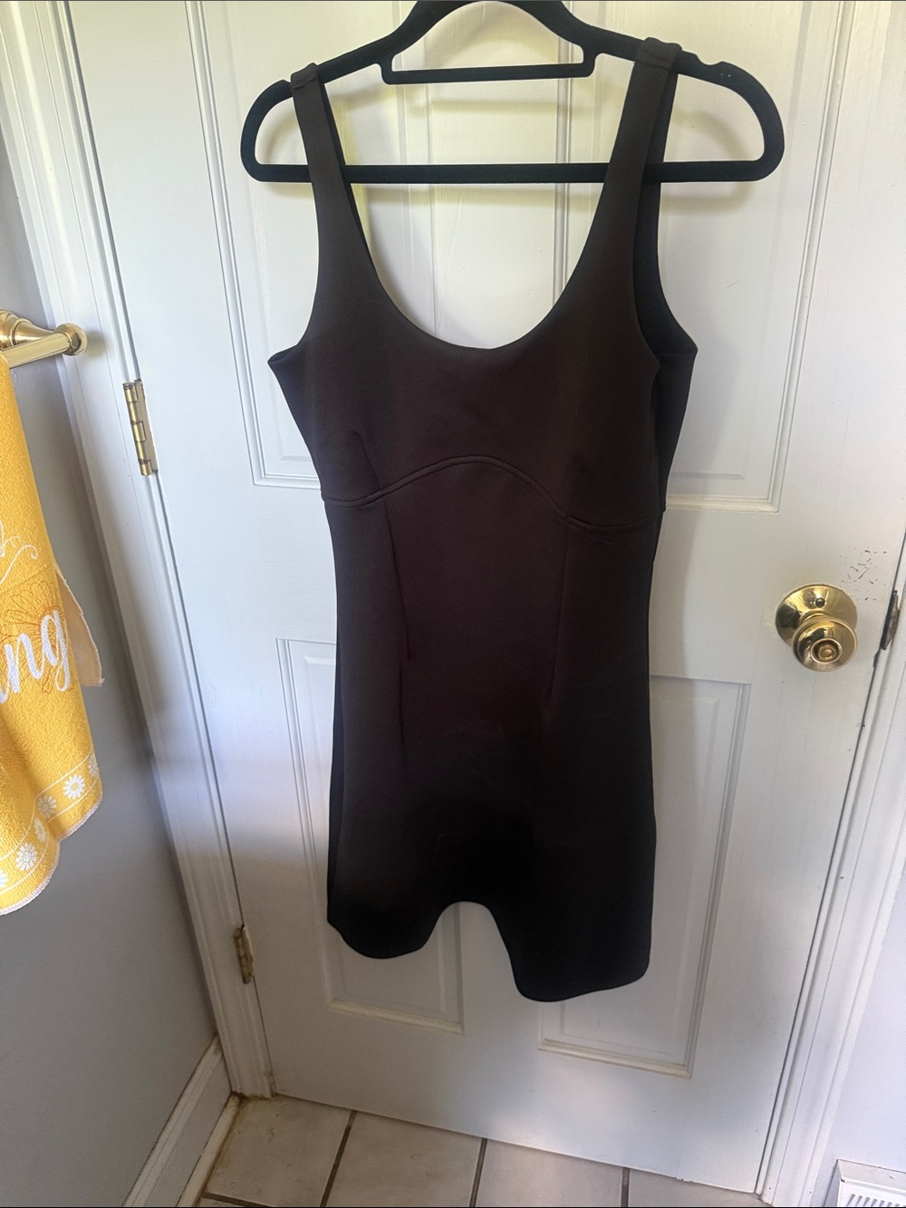 Francesca's Collections Black Mini Dress with Scoop Neck